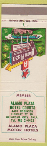 Matchbook Cover - Alama Plaza Hotel Courts Oklahoma City OK