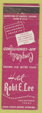 Matchbook Cover - Hotel Robert E Lee San Antonio TX CREASE #1