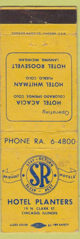 Matchbook Cover - Hotel Planters Chicago IL WORN