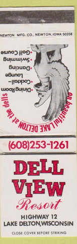 Matchbook Cover - Dell View Resort Lake Delton WI
