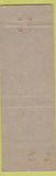 Matchbook Cover - Wave Quarters Washington DC military