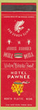 Matchbook Cover - Hotel Pawnee North Platte NE