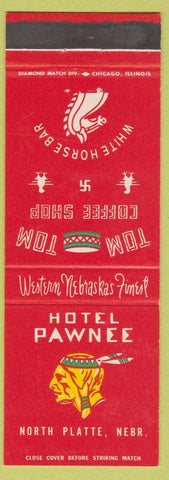 Matchbook Cover - Hotel Pawnee North Platte NE