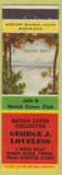 Matchbook Cover - George Loveless Match Collector Green Ridge PA