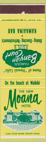 Matchbook Cover - Moana Hotel Kamaaina Bar Hawaii Waikiki