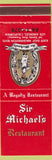 Matchbook Cover - Sir Michael's Restaurant Los Angeles CA