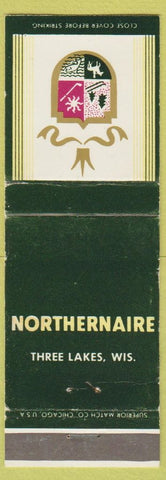 Matchbook Cover - Northernaire Three Lakes WI WORN
