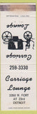Matchbook Cover - Carriage Lounge Detroit MI WEAR
