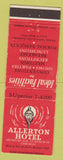 Matchbook Cover - Allerton Hotel Chicago IL