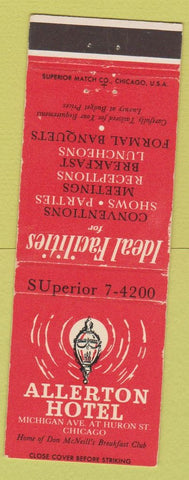 Matchbook Cover - Allerton Hotel Chicago IL