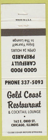 Matchbook Cover - Gold Coast Restaurant Chicago IL