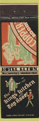 Matchbook Cover - Hotel Elton Waterbury CT King's Kitchen Copper Room