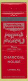 Matchbook Cover - Charcoal House London KY WEAR