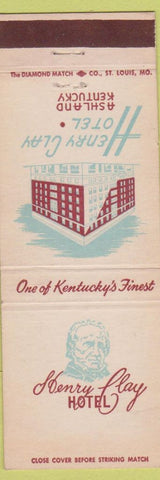 Matchbook Cover - Henry Clay Hotel Ashland KY