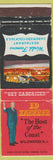 Matchbook Cover - Ed Zaber Restaurant Wildwood NJ WEAR