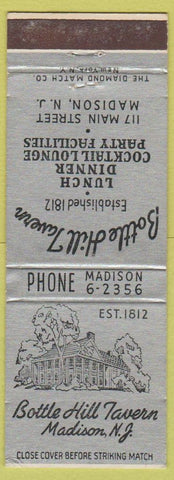 Matchbook Cover - Bottle Hill Tavern Madison NJ