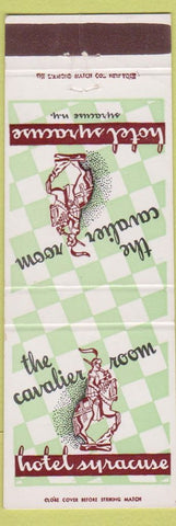Matchbook Cover - Hotel Syracuse Cavalier Room Syracuse NY