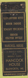 Matchbook Cover - Hancock House Ellsworth ME WORN