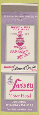 Matchbook Cover - Lassen Motor Hotel Wichita KS