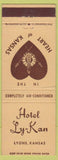 Matchbook Cover - Hotel Ly Kan Lyons KS