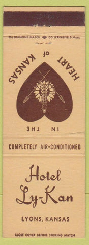 Matchbook Cover - Hotel Ly Kan Lyons KS