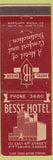 Matchbook Cover - Besse Hotel Pittsburgh PA WEAR