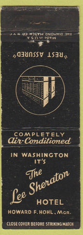 Matchbook Cover - Lee Sheraton Hotel Washington  DC? WORN
