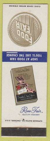 Matchbook Cover - Food Fair Grocery Rose Fair Hosiery