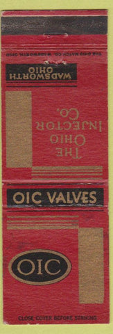 Matchbook Cover - Ohio Injector Company OIC Valves Wadsworth OH