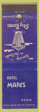 Matchbook Cover - Hotel Mapes Reno NV casino
