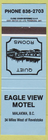 Matchbook Cover - Eagle View Motel Malakwa BC