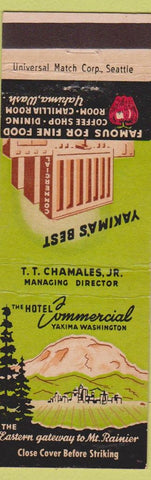 Matchbook Cover - Hotel Commercial Yakima WA
