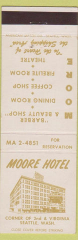 Matchbook Cover - Moore Hotel Seattle WA