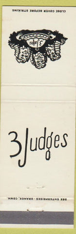 Matchbook Cover - 3 Judges New Haven CT