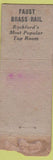Matchbook Cover - Hotel Faust Rockford IL POOR STRIKER