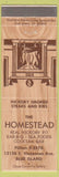 Matchbook Cover - Homestead BBQ Blue Island IL