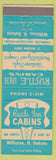 Matchbook Cover - Rustle Inn Cabins Williston ND