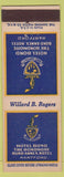 Matchbook Cover - Hotel Bond Bondmore Hartford CT