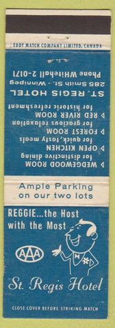 Matchbook Cover - St Regis Hotel Winnipeg MB WEAR