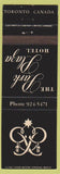 Matchbook Cover - Park Plaza Hotel Toronto ON