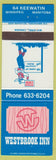 Matchbook Cover - Westbrook Inn Winnipeg MB