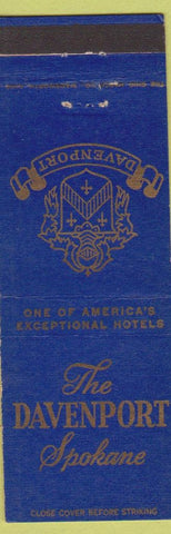 Matchbook Cover - Davenport Hotel Spokane WA