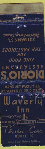 Matchbook Cover - Diorio's Retaurant Waterbury Waverly Inn Cheshire CT WORN