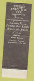Matchbook Cover - Grand Executive Inn Sheboygan WI