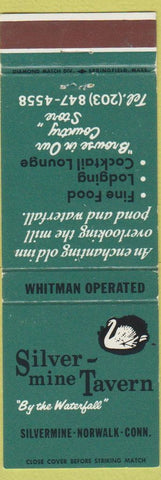 Matchbook Cover - Silver Mine Tavern Norwalk CT swan
