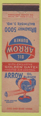 Matchbook Cover - Arrow Oil Burner Baltimore MD