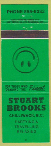 Matchbook Cover - Stuart Brooks Chilliwack BC green