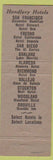 Matchbook Cover - El Cortez Hotel San Diego CA