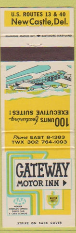 Matchbook Cover - Gateway Motor Inn New Castle DE