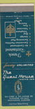 Matchbook Cover - Guest House Motor Inn Birmingham AL